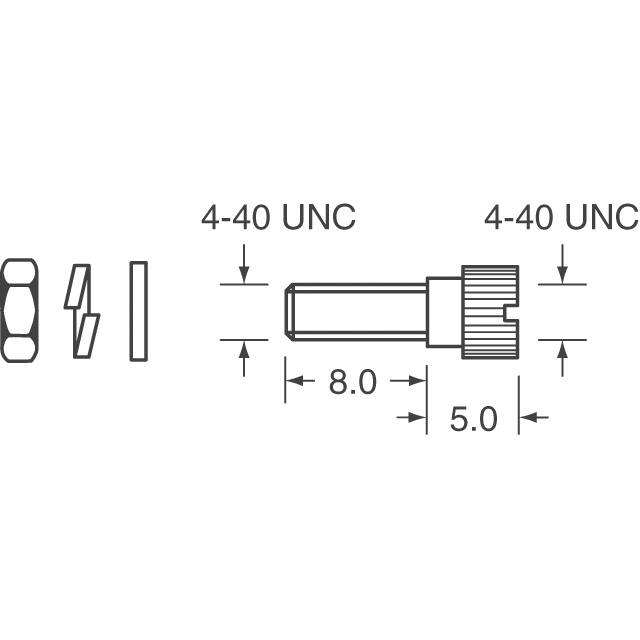 160X10329X Conec  Tornillos de fijación para conectores D-Sub en forma de D